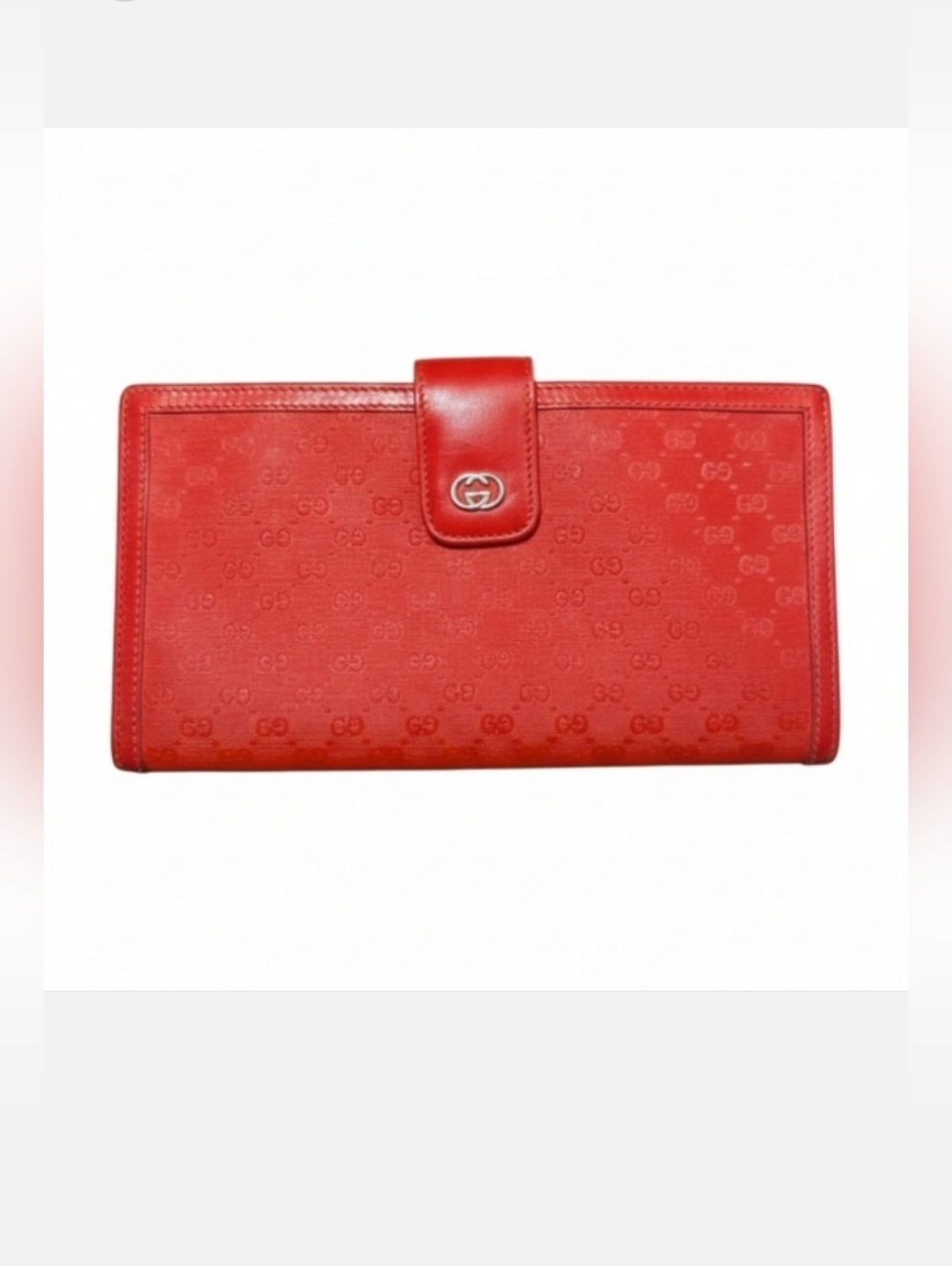 Gucci Vintage 1970s Gg TriFold Long Wallet Rare